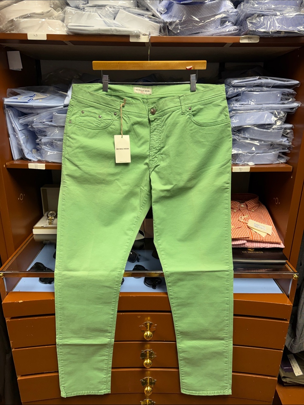 Slim Fit Men's Green Skinny Jeans